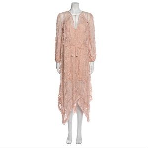 ZIMMERMANN nude pink lace dress